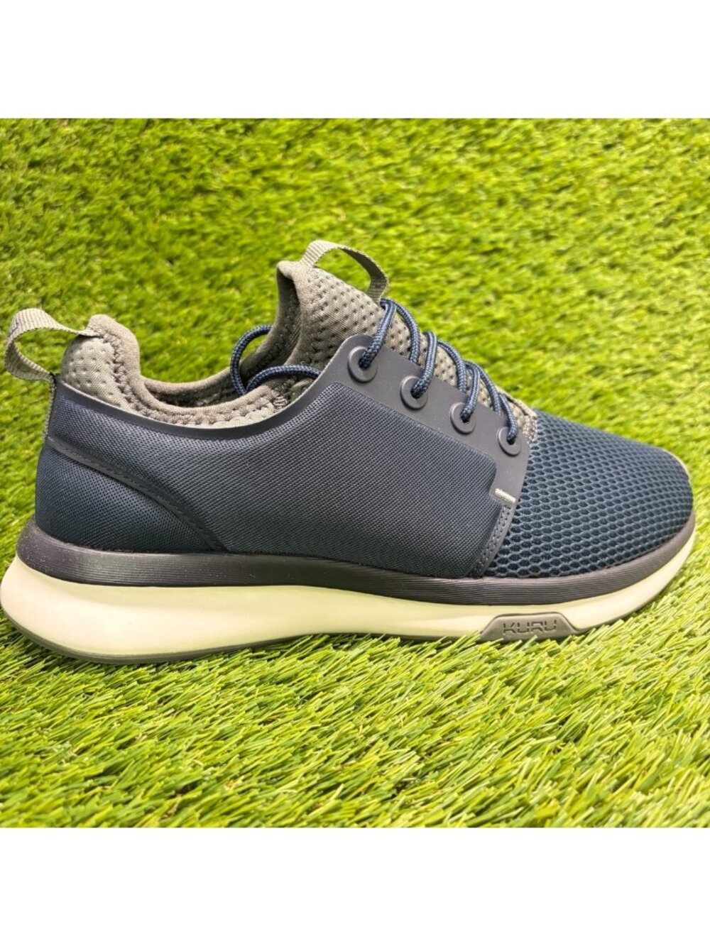 Kuru Atom Mens Size 7 Blue Gray White Athletic Running Walking Shoes Sneakers